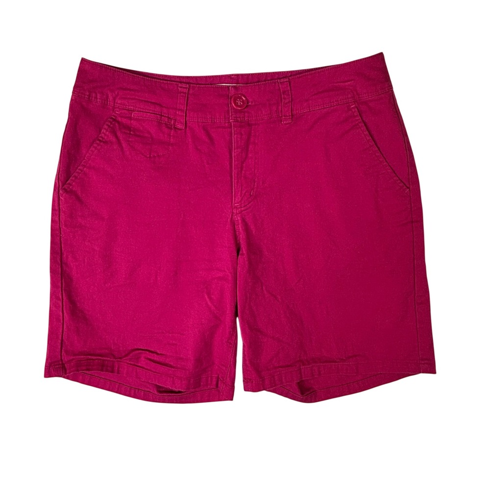 Est. 1946 Magenta Pink Chino Shorts Womens Size 4 Contemporary Flat Front Casual